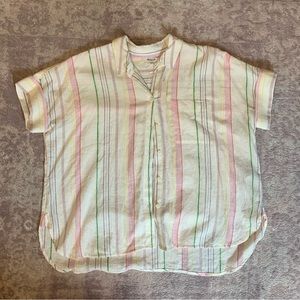 NWT Madewell Oversized Striped Button-Up